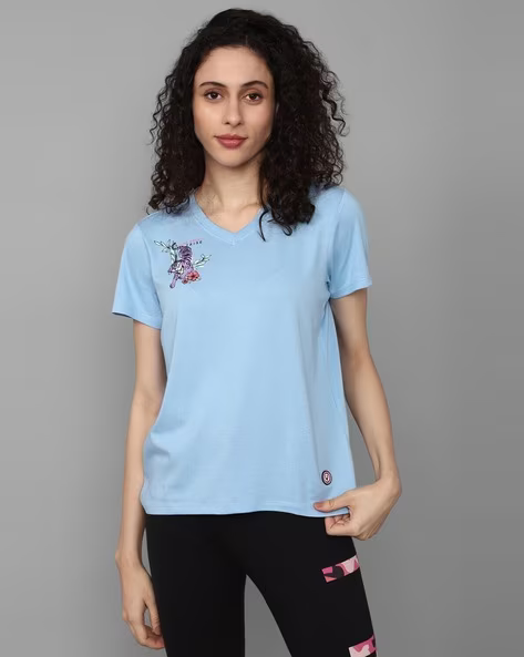 Light Blue T-Shirt for Women – Allen Solly