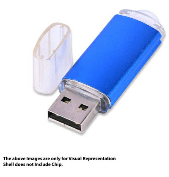 Blue Classic Metal Pendrive Shell CSM217