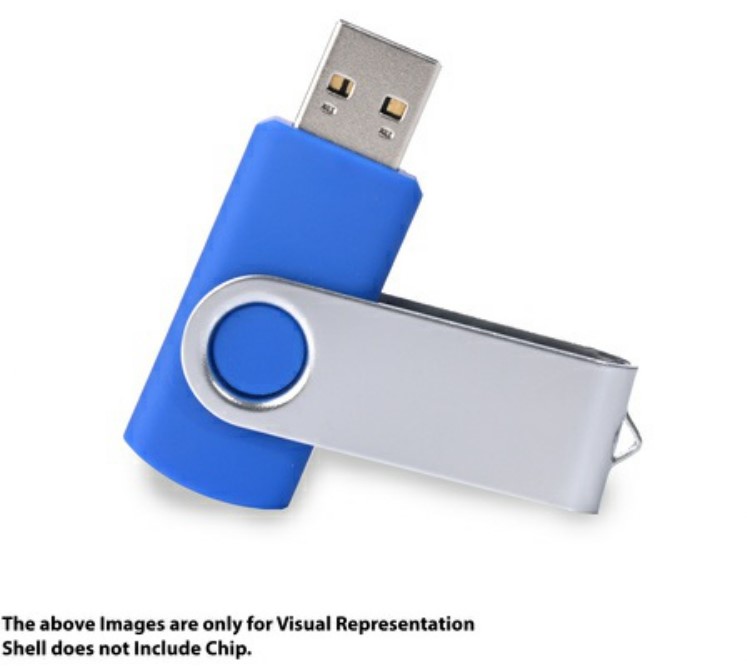 Blue Swivel USB Pendrive Shell CSS501