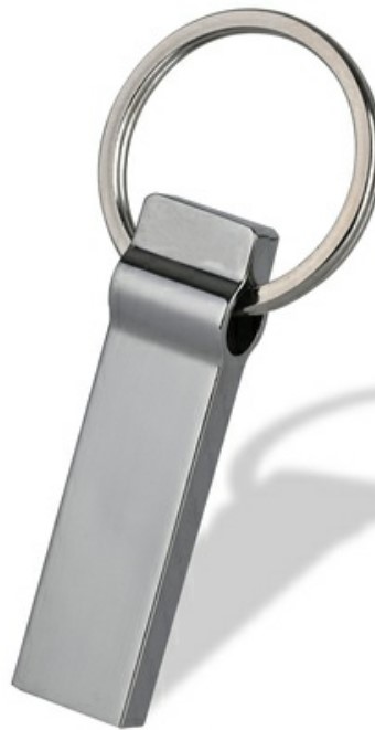 Silver Metal Key Ring Pendrive Shell (N) CSM106