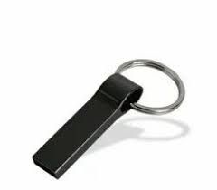 Black Metal Key Ring Pendrive Shell (O) CSM106